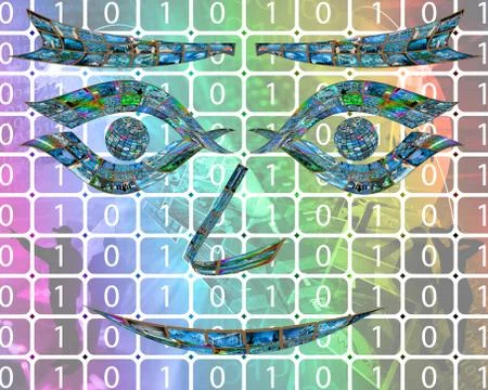 Face of internet Illustrazione stock