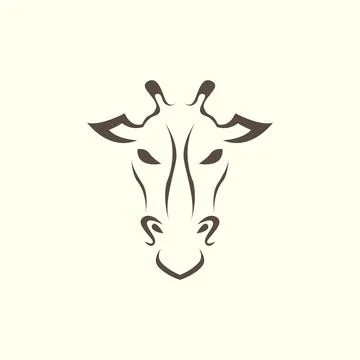 Face isolated giraffe logo design vector graphic symbol icon sign illustrat.. Stock Illustration