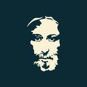 The Face of Jesus Christ Stock Illustration