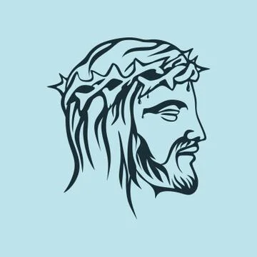 The Face of Jesus Christ Stock Illustration