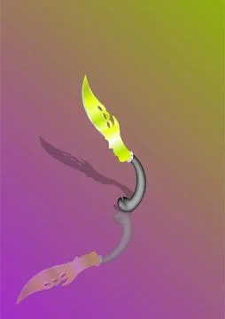 Face Knife Stock Illustration