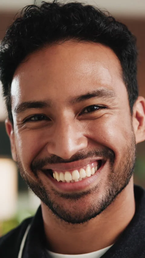 Face, laughing and creative man in office, advertisement specialist and smile Stock Footage 342239305