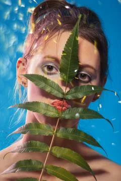 Face with leaf Фото