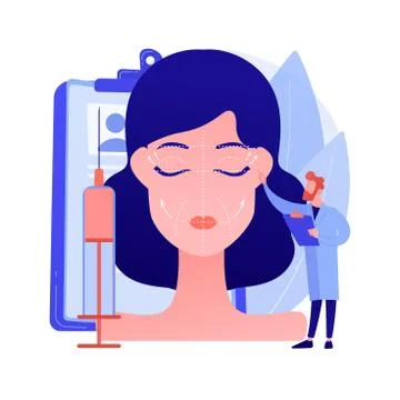 Face lifting abstract concept vector illustration. Stock Illustration