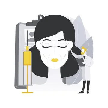 Face lifting abstract concept vector illustration. Stock Illustration