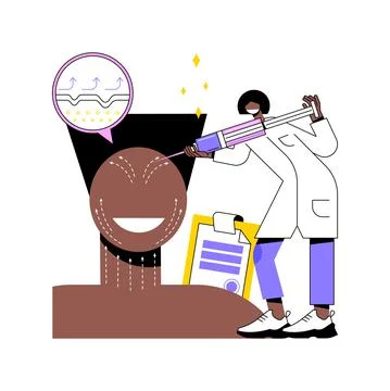 Face lifting abstract concept vector illustration. Stock Illustration