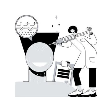 Face lifting abstract concept vector illustration. Stock Illustration