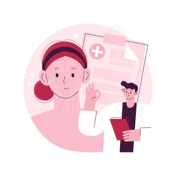 Face lifting abstract concept vector illustration. Stock Illustration