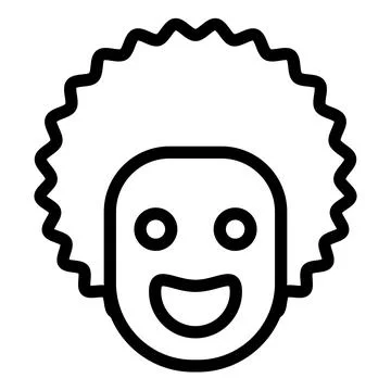 Face line icon vector illustration isolated on white background Illustrazione stock