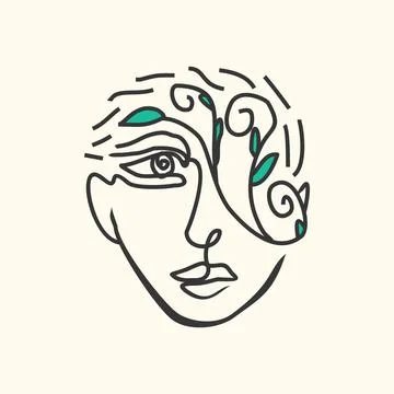 Face line Illustrazione stock