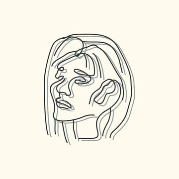 Face line Stock Illustration