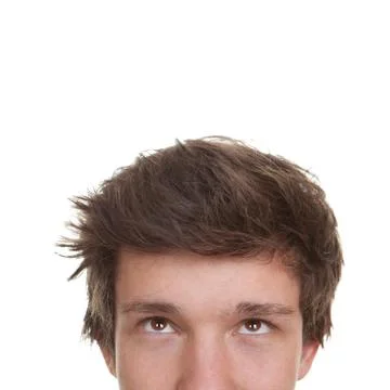 Face looking up Stock Photos