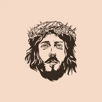 The Face of the Lord and Savior Jesus Christ Stock Illustration