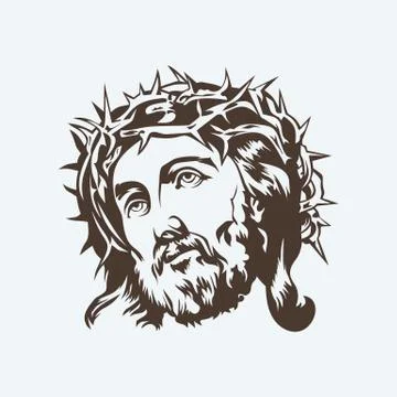 The Face of the Lord and Savior Jesus Christ Stock Illustration