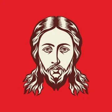 The Face of the Lord and Savior Jesus Christ Stock Illustration