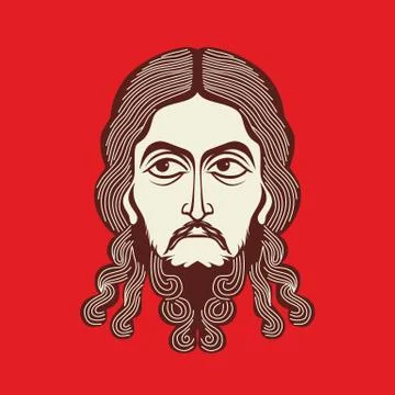 The Face of the Lord and Savior Jesus Christ Illustrazione stock