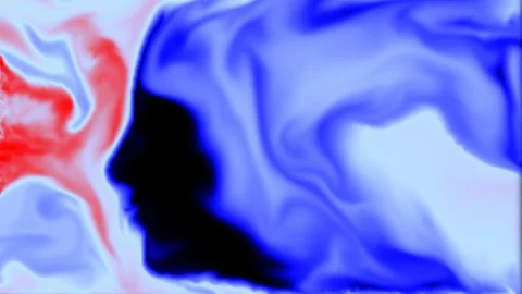Face made of smoke. 3d animation Stock Footage 113722715