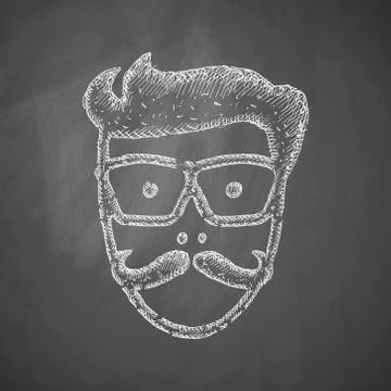 Face male icon Stock Illustration