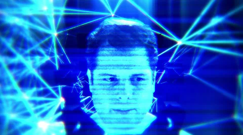 Face of malfunctioning artificial intelligence Stock Footage 39862880