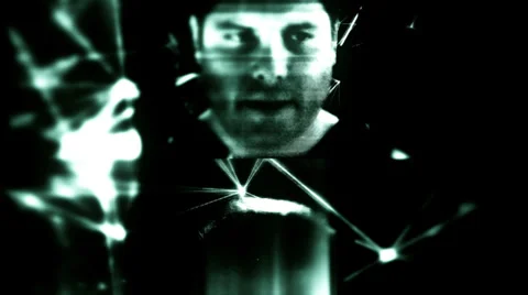 Face of malfunctioning artificial intelligence in UHD Stock Footage 39862577