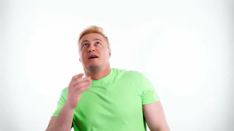 Face, man and pointing to mockup. Advertising, branding, guy male mock up 動画素材 238534224
