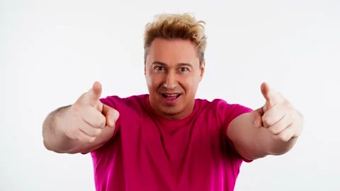 Face, man and pointing to mockup. Advertising, branding, guy male mock up Video stock 238678207