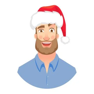 Face of man with beard Illustrazione stock