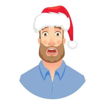 Face of man with beard Illustrazione stock