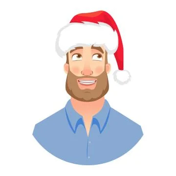 Face of man with beard Illustrazione stock