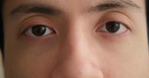 Face of man blinking eyes Stock Footage 145290516