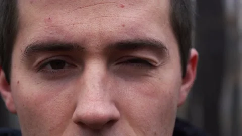 Face man of caucasian appearance close up Stockbeeldmateriaal 142898922
