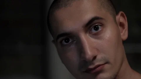 Face of the man close-up Stock Footage 71575732