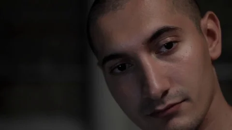 Face of the man close-up Stock Footage 71575758