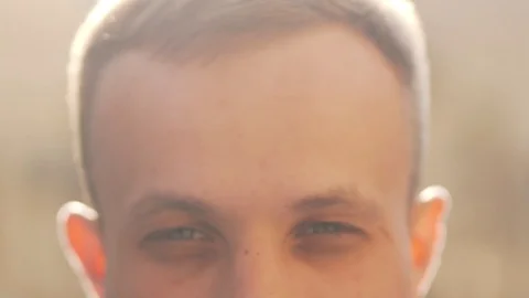 The face of a man clsoe up Stock Footage 79105250