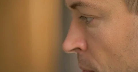 The face of a man. Stock Footage 83563618