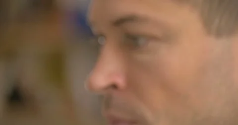 The face of a man. Stock Footage 83563638