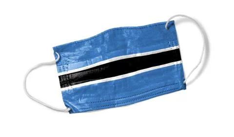 Face Mask with Botswana Flag Foto stock