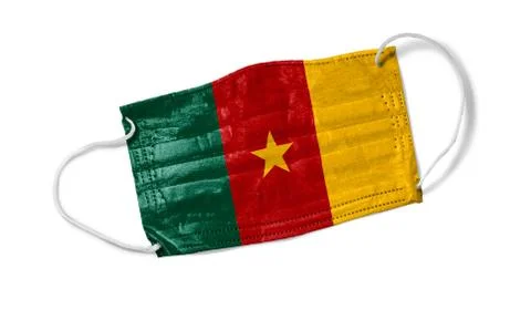 Face Mask with Cameroon Flag Stock Photos