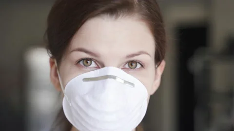 Face in a mask close up Stock-Footage 130902991