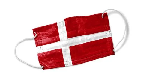 Face Mask with Denmark Flag Foto stock