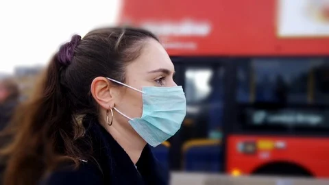Face Mask Stock Footage 125820303