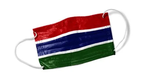 Face Mask with The Gambia Flag Stock Photos