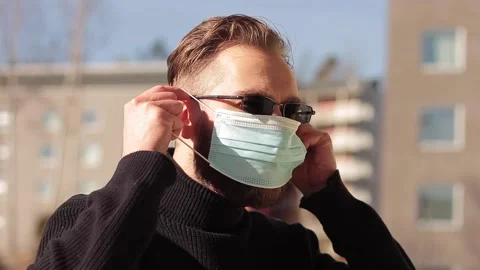 Face Mask + glasses Vídeo Stock 171666377