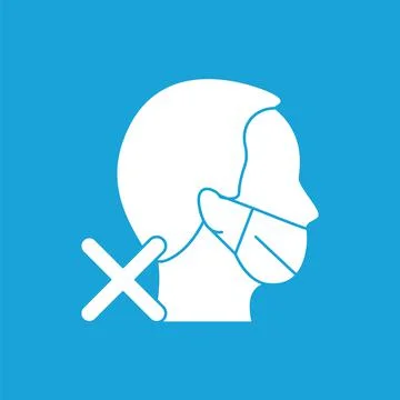 Face mask glyph icon Stock Illustration