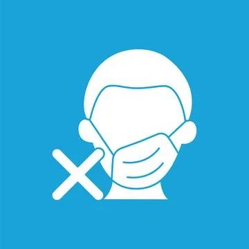 Face mask glyph icon Stock Illustration