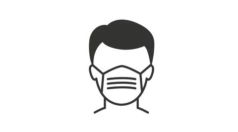 Face Mask icon. Stock Illustration