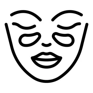 Face mask icon outline vector. Eye patch Stock Illustration