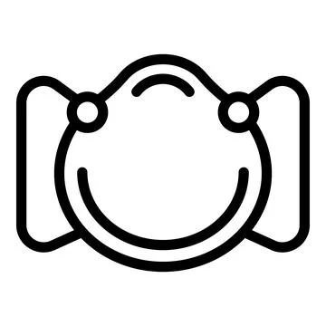Face mask icon outline vector. Child study Stock Illustration