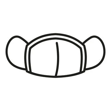 Face mask icon outline vector. Test coronavirus Stock Illustration
