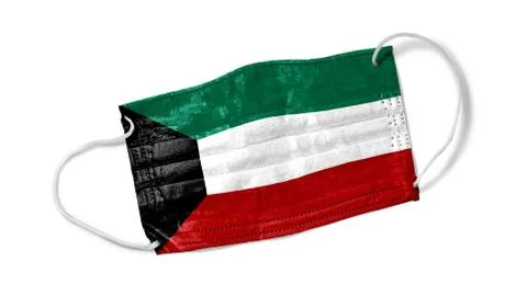 Face Mask with Kuwait Flag Stock Photos